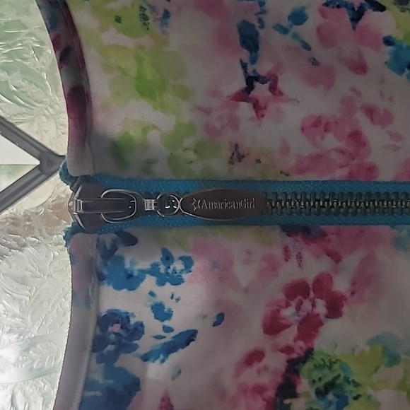 American Girl Colorful Dress With Sheer Trim Size 8 Girls - Picture 6 of 8